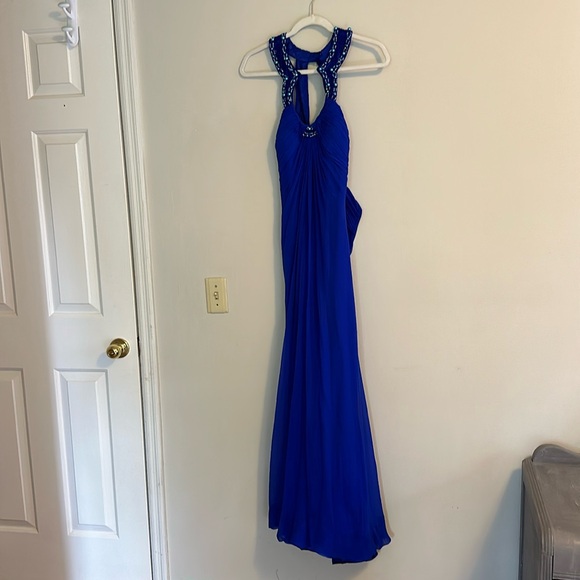 Aidan Mattox Beaded Gown 100% Silk - Picture 2 of 10